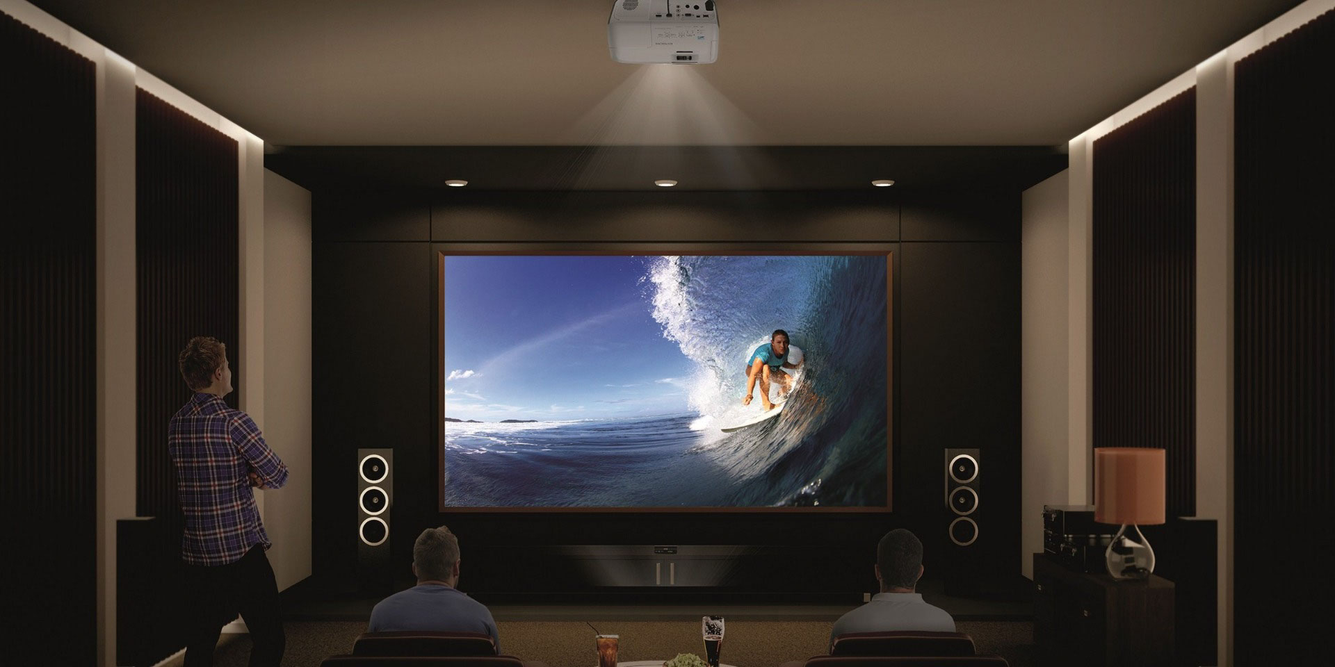 using projector with speakers