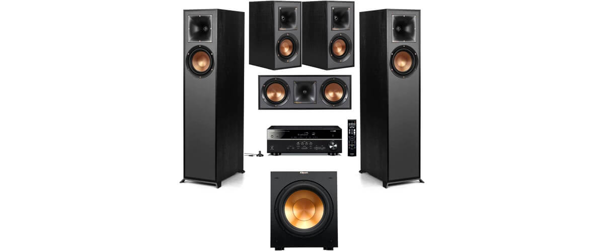Yamaha RX-V385 with Klipsch Reference R-610F features