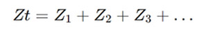 total impedance (Zt) is the sum of the individual impedances