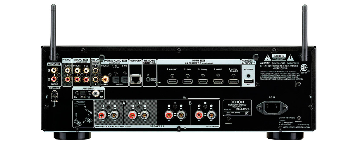 Denon DRA-800H back