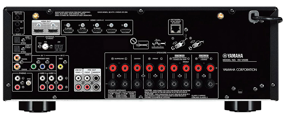 Yamaha RX-V685 specifications